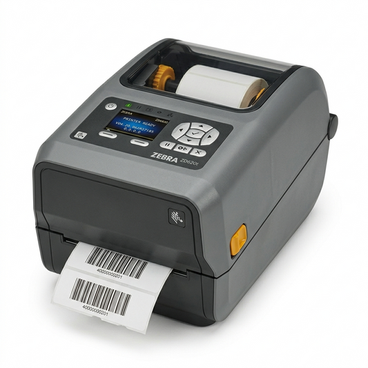 ZEBRA ZD620t Thermal Transfer Desktop Printer with LCD Screen 300 dpi Print Width 4 in WiFi Bluetooth USB Serial Ethernet ZD62143-T01L01EZ