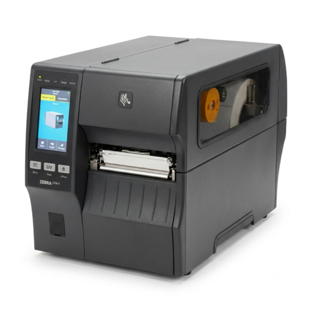 ZEBRA ZT411 Thermal Transfer Industrial Printer 203 dpi Print Width 4 Inches Features Serial, USB, Ethernet, and Bluetooth Connecting Options ZT41142-T010000Z