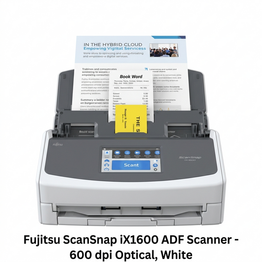 Fujitsu ScanSnap iX1600 ADF Scanner - 600 dpi Optical, White