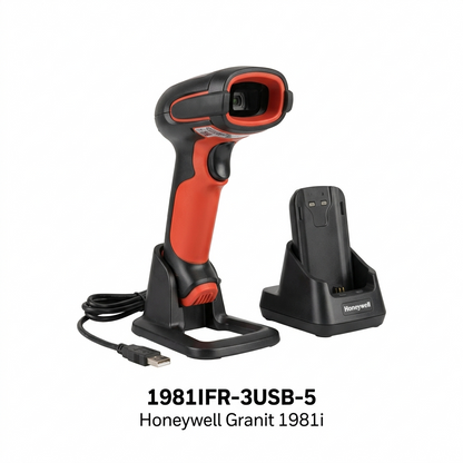 Honeywell Granit 1981i Wireless Industrial-Grade Full-Range Scanner 1981IFR-3USB-5