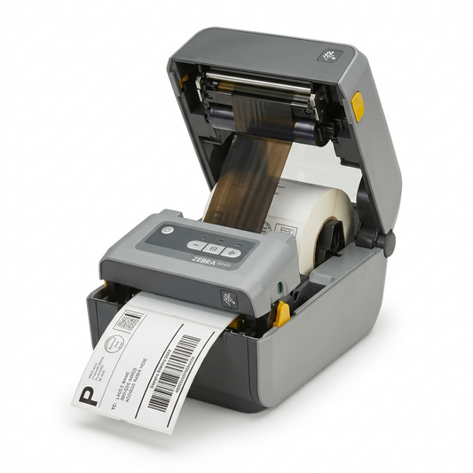 Zebra ZD421 Thermal Shipping Label Printer 4" | 203 DPI | No Ink Required | 4x6 | USB, Ethernet | 2 Year Warranty | Thermal Transfer | Drop Cartridge