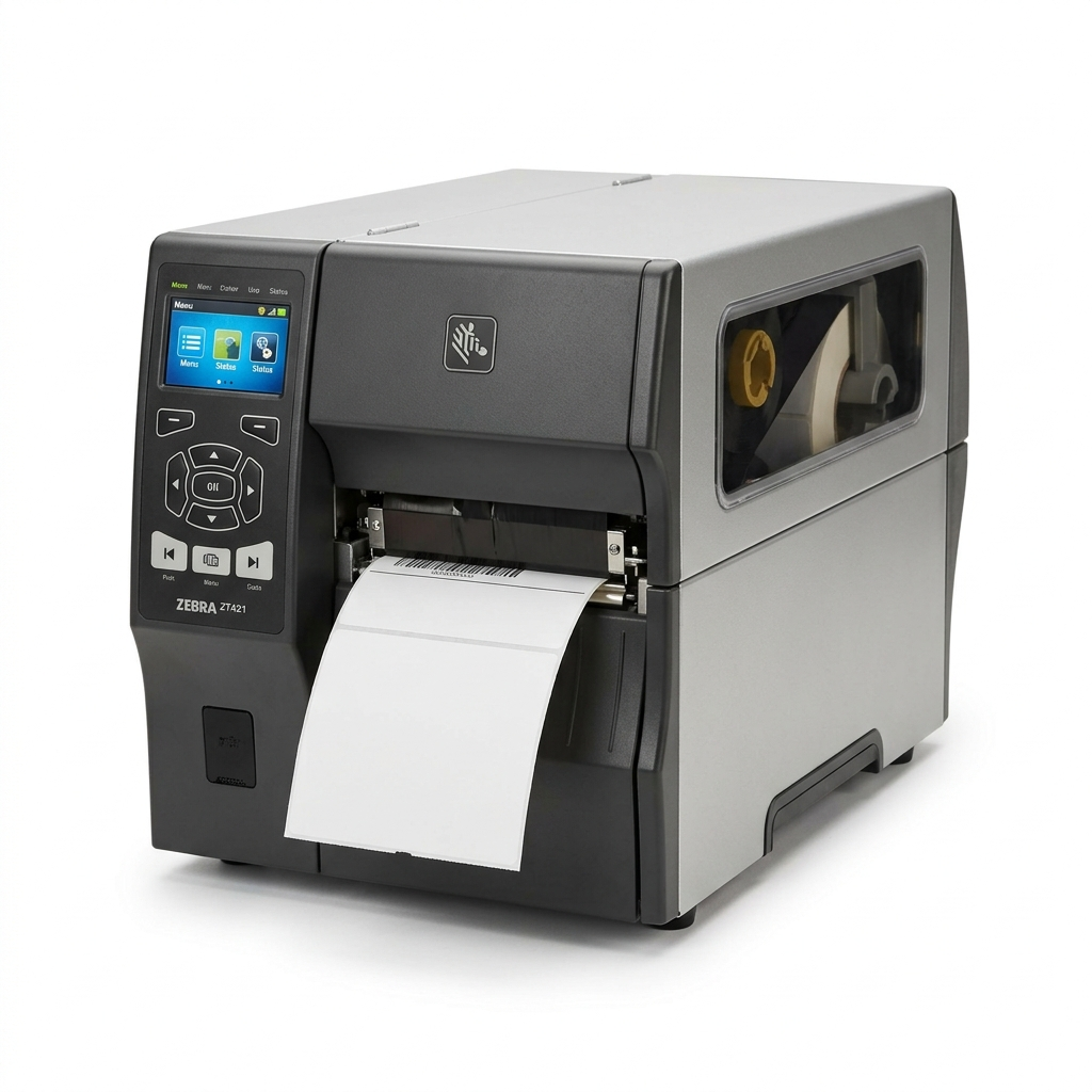 Zebra ZT421 Thermal Industrial Printer 6" | 203 DPI | No Ink Required | USB, Serial, Ethernet, Bluetooth 4.1, MFi | Touch Color LCD | Thermal Transfer | ZT42162-T010000Z