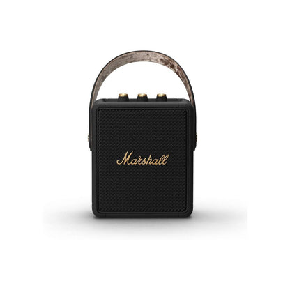 Marshall Stockwell II Portable Bluetooth Speaker, Black and Brass