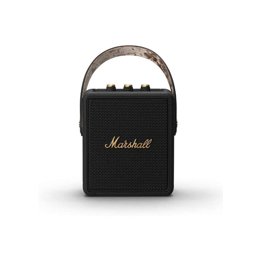 Marshall Stockwell II Portable Bluetooth Speaker, Black and Brass