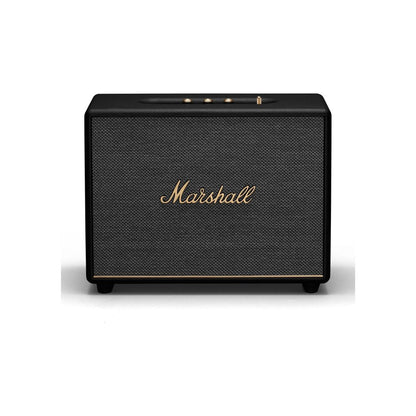 Marshall Woburn III Bluetooth Home Speaker - Loud Stereo Sound with Bass and Treble Controls | Plug-in Powered | Record Player Compatible | HDMI, RCA, 3.5mm Aux Inputs - Black