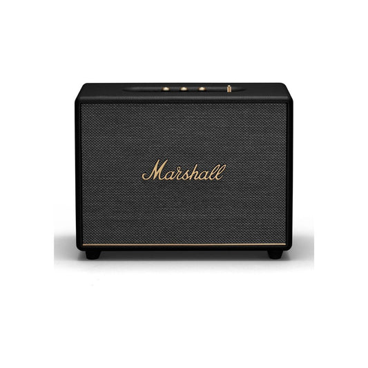 Marshall Woburn III Bluetooth Home Speaker - Loud Stereo Sound with Bass and Treble Controls | Plug-in Powered | Record Player Compatible | HDMI, RCA, 3.5mm Aux Inputs - Black
