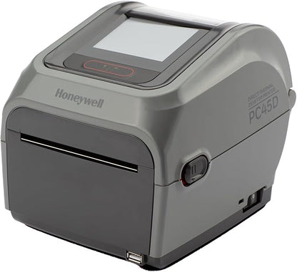 Honeywell PC45D Direct Thermal Label Printer, 4-inch Industrial Desktop Shipping & Barcode Printer, 300 DPI High-Speed Ethernet/Bluetooth/WLAN, Full Touchscreen, US Power Cord, PC45D010000301