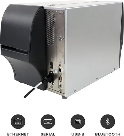 ZEBRA ZT411 203 dpi Thermal Transfer Industrial Printer Print Width 4 Inches Features Serial, USB, Ethernet, and Bluetooth Connecting Options - ZT41142 JTTANDS
