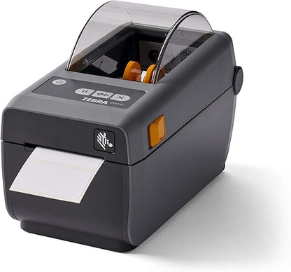 Zebra ZD410 Direct Thermal Desktop Monochrome Printer Print Width of 2 in USB Connectivity ZD41022-D01000EZ