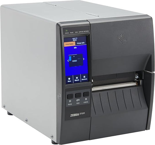 Zebra ZT231 Thermal Industrial Printer 4"| 203 DPI | No Ink Required | USB, Serial, Ethernet | Touch Color LCD | 1 Year Warranty | Thermal Transfer