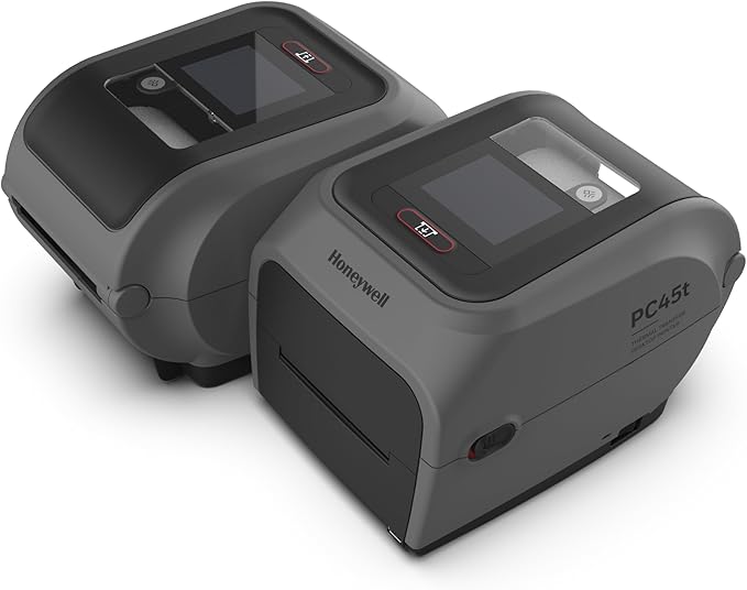 Honeywell PC45T Thermal Transfer Label Printer, 300 DPI, LCD, Ethernet, Real-Time Clock, Latin Font, US Power Cord–Barcode & Shipping Label Printer for Warehouse, Retail & Fulfillment, PC45T000000301