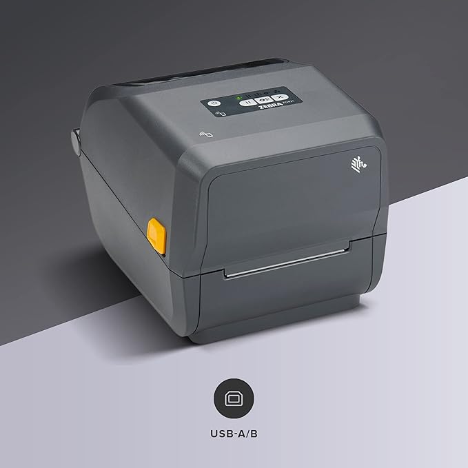 ZEBRA ZD421 Thermal Transfer Desktop Printer 300 dpi Print Width 4-inch USB and Ethernet Connectivity ZD4A043-301M00EZ, Requires Thermal Ribbon for Use