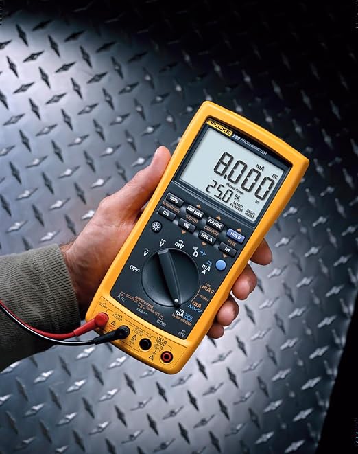 Fluke 789 ProcessMeter, Includes Standard DMM Capabilities, Measure, Source, Simulate 4-20 mA signals, and Built-In 24 V Loop Supply