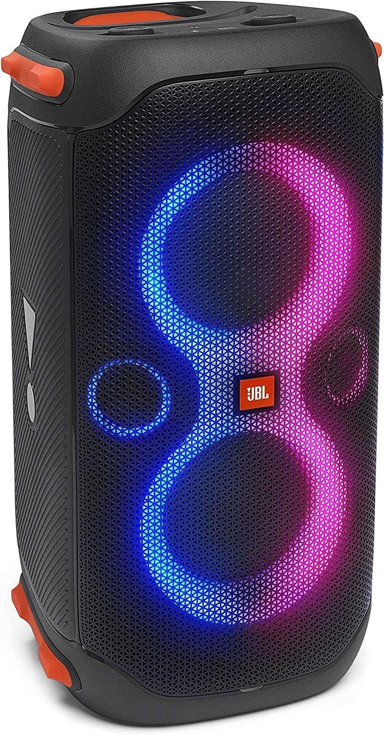 JBL PartyBox 110 - Portable Party Speaker with Built-in Lights, Powerful Sound and deep bass, Black Including Winguard Protective Dust Cover