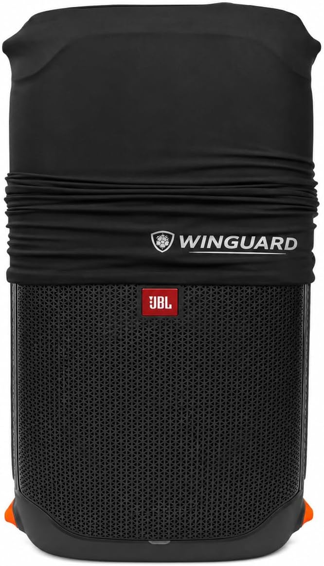 JBL PartyBox 110 - Portable Party Speaker with Built-in Lights, Powerful Sound and deep bass, Black Including Winguard Protective Dust Cover