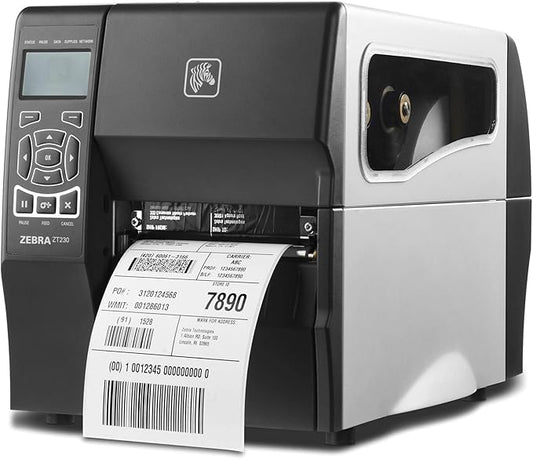 ZEBRA ZT230 Thermal Transfer Industrial Printer 300 dpi Print Width 4 in Serial USB Ethernet ZT23043-T01200FZ