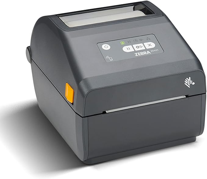 ZEBRA ZD421 Direct Thermal Desktop Printer - 203 dpi, 4" Print Width & 802.11ac Connectivity - Wireless Printer Compatible with Bluetooth, WiFi & USB-A/B - No Thermal Ribbon Required