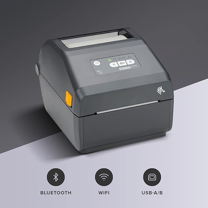 ZEBRA ZD421 Direct Thermal Desktop Printer - 203 dpi, 4" Print Width & 802.11ac Connectivity - Wireless Printer Compatible with Bluetooth, WiFi & USB-A/B - No Thermal Ribbon Required