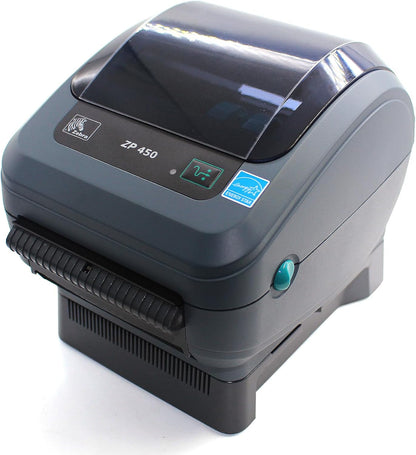 New Zebra ZP450 Direct Thermal Label ZP 450 Barcode Printer | USB, Serial, and Parallel Connectivity 203 DPI Resolution - 1 Year Warranty