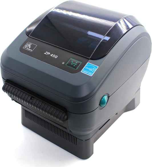 New Zebra ZP450 Direct Thermal Label ZP 450 Barcode Printer | USB, Serial, and Parallel Connectivity 203 DPI Resolution - 1 Year Warranty