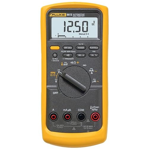 Fluke 88V Deluxe Automotive Multimeter, Troubleshoot Problems on Conventional and Hybrid Vehicles, Measures Pulse Width, and Duty Cycle